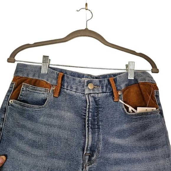 Good American Skinny Suede Jeans in Indigo 10/30 - Picture 7 of 12